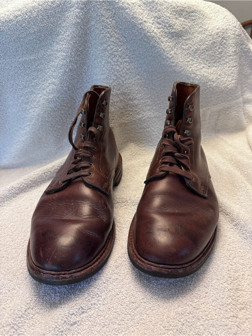 Men's Allen Edmonds Brown Leather Lace-Up Boots